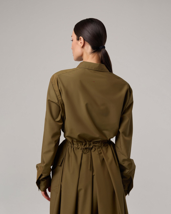 Платье DOLCE VITA из хлопка, хаки — Модный дом JULIAKISELEVA
